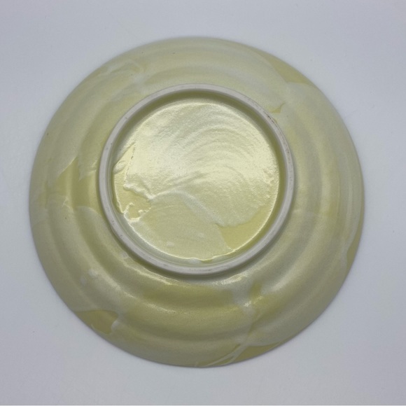 Ceramic Japanese Yellow White Cherry Blossom Soup Bowls 9in - Picture 8 of 9